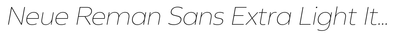 Neue Reman Sans Extra Light Italic image